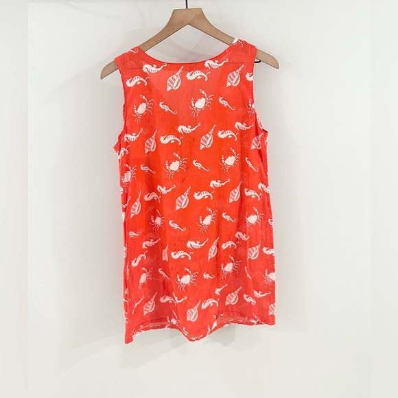 J. Crew Sea Creature Cotton Beach Pullover Orange Size Small - Picture 5 of 5